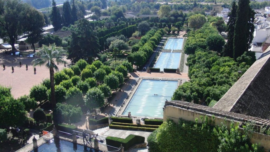 Сады алькасара, вид сверху